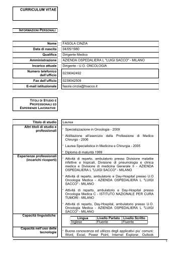 fasola - Ospedale Luigi Sacco