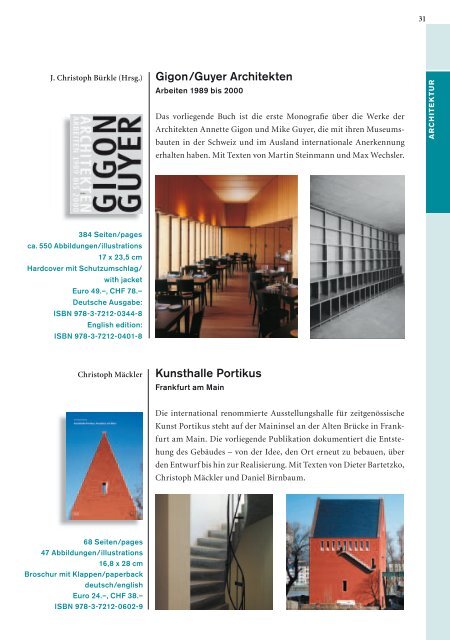 Architektur - Niggli Verlag