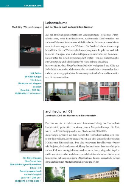 Architektur - Niggli Verlag