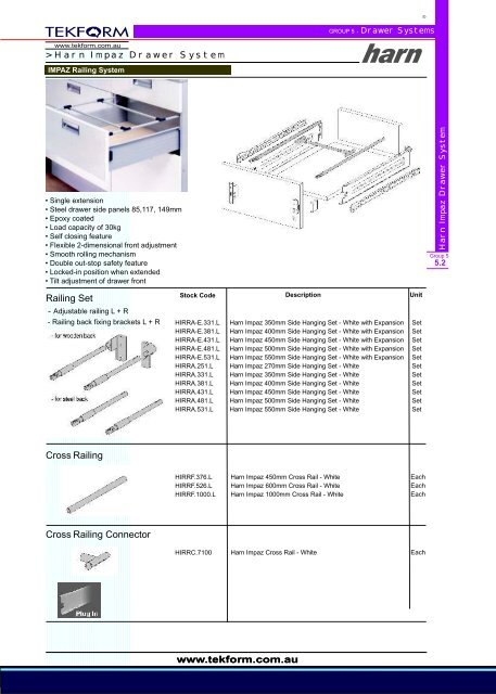 Group5 Drawer Systems - Tekform