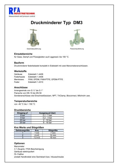 DM3301 - Druckminderer