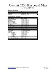 Gemini 5250 Keyboard Map