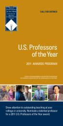 U.s. Professors of theYear - US Professor of the Year Awards