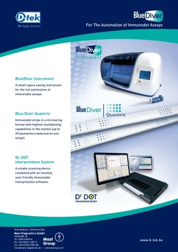 For The Automation of Immunodot Assays - Mast Diagnostica