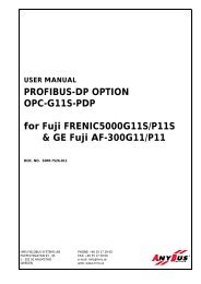 PROFIBUS-DP OPTION OPC-G11S-PDP for ... - Fuji Electric America