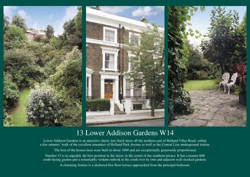 13 Lower Addison Gardens W14 - Pereds