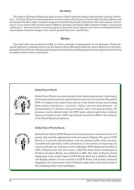 Atlas of Russia's Intact Forest Landscapes - World Resources Institute