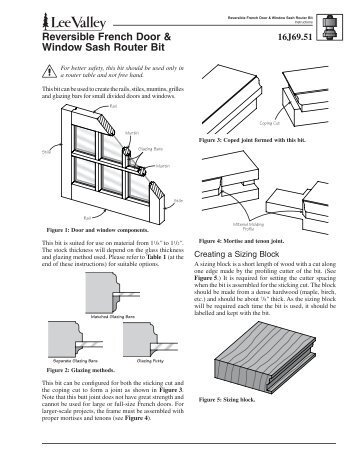 Reversible French Door & Window Sash Router Bit - Lee Valley Tools