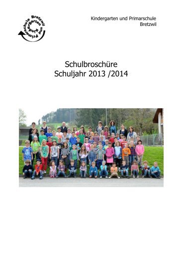 Schulbroschüre Schuljahr 2013/2014 - Bretzwil