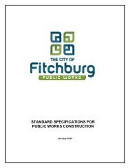 standard specifications for public works construction - City of Fitchburg