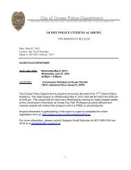 17th Citizen Police Academy - City of Ocoee