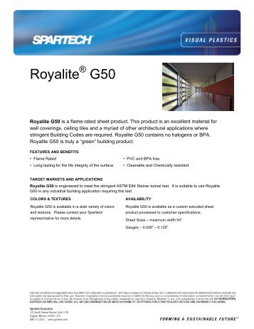 Royalite G50 - Spartech Corporation