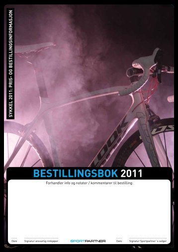 BESTILLINGSBOK 2011 - Sportpartner