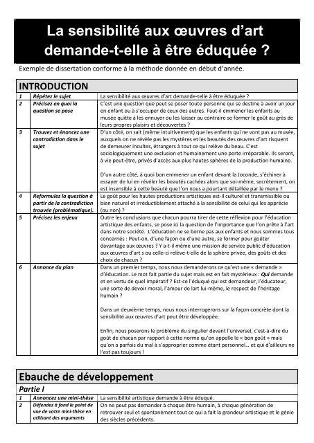 These Antithese Arguments Et Exemples
