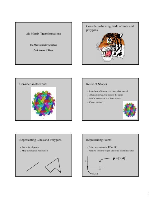 2D Matrix Transformations Lecture Slides