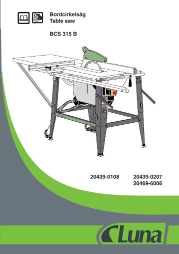 Bordcirkelsåg Table saw BCS 315 B 20439-0108 ... - Luna Norge AS