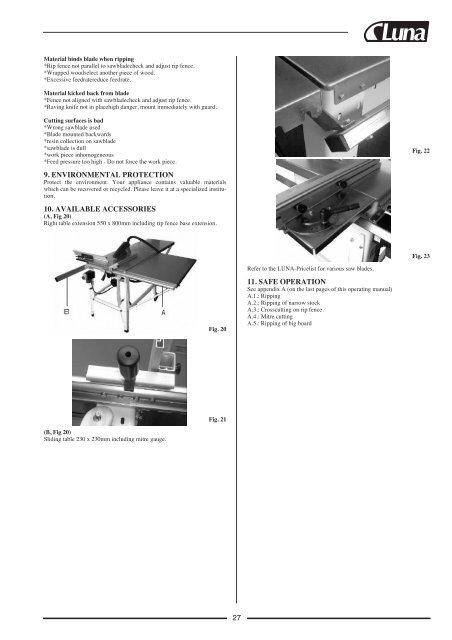 Bordcirkelsåg Table saw BCS 315 B 20439-0108 ... - Luna Norge AS