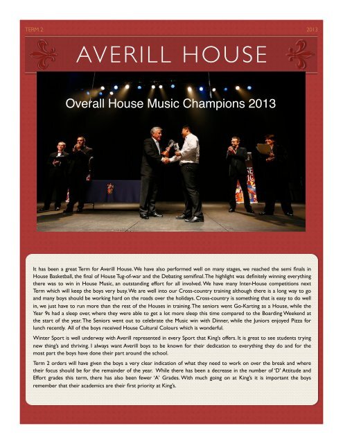 Averill Newsletter Term 2 2013.pdf - King's College