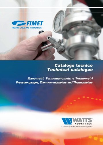 CATALOGO TECNICO FIMET/ TECHNICAL ... - Watts Industries