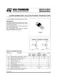 complementary silicon power transistors