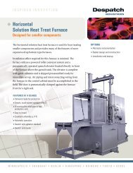 Horizontal Solution Heat Treat Furnace - Despatch Industries