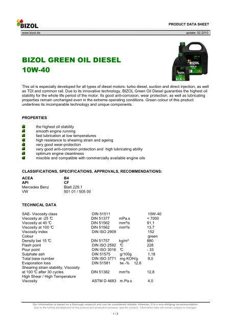 1030 Bizol Green Oil Diesel 10W-40_PI_E