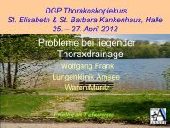 Probleme bei liegender Thoraxdrainage - Krankenhaus St ...