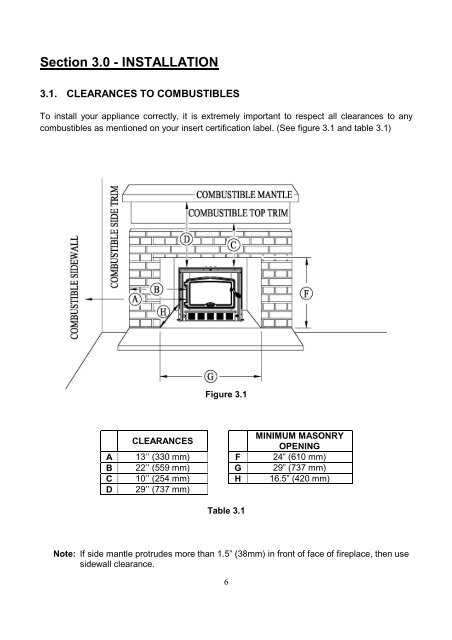 Owner's Manual Osburn 2000 Wood Stove Insert - Rural Energy ...