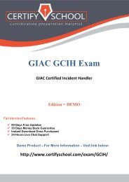 GIAC GCIH CertifySchool Exam Actual Questions (PDF)