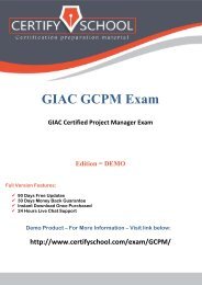 GIAC GCPM CertifySchool Exam Actual Questions (PDF)