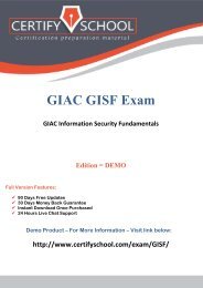 GIAC GISF CertifySchool Exam Actual Questions (PDF)