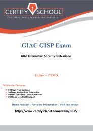 GIAC GISP CertifySchool Exam Actual Questions (PDF)