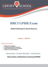 HRCI GPHR CertifySchool Exam Actual Questions (PDF)