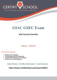 GIAC GSEC CertifySchool Exam Actual Questions (PDF)