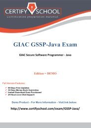 GIAC GSSP-Java CertifySchool Exam Actual Questions (PDF)