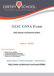 GIAC GSNA CertifySchool Exam Actual Questions (PDF)