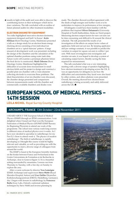 March 2012 - Institute of Physics and Engineering in Medicine