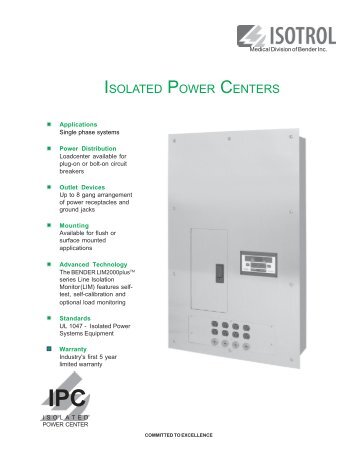 ISOLATED POWER CENTERS