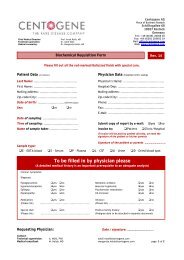 Request Form - CENTOGENE