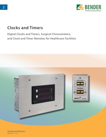 Technical Bulletin / Datasheet: Clocks and Timers - Bender
