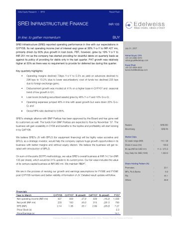 Edelweiss - Srei Infrastructure Finance Limited