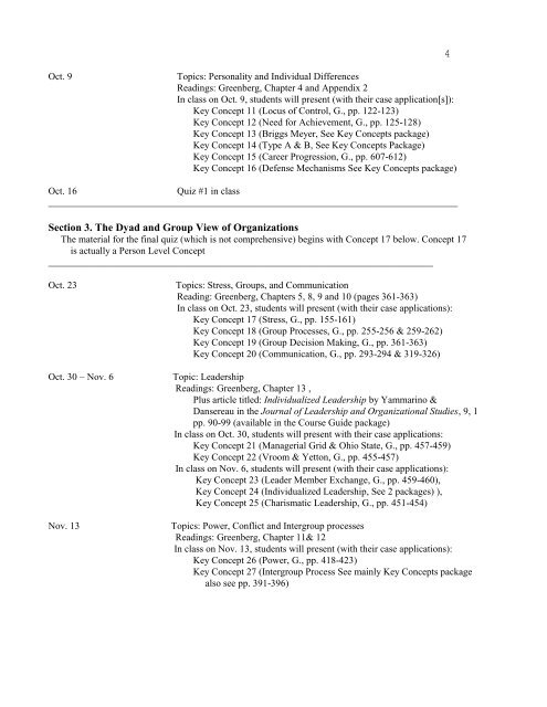 Organizational Behavior (The Human Side of Management Sequence)