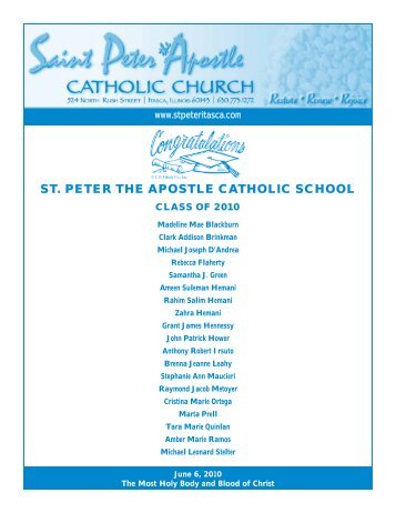 ST. PETER THE APOSTLE CATHOLIC SCHOOL - Saint Peter The ...