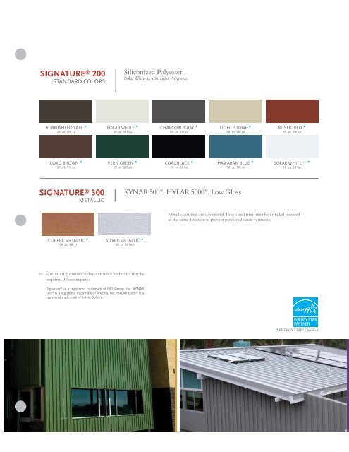 Kynar 500 Paint Color Chart