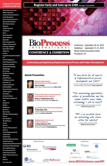 Register Early and Save up to $300 (See page ... - IBC Life Sciences