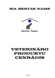 VETERINÄ€RO PRODUKTU CENRÄ€DIS - SIA Bertas nams