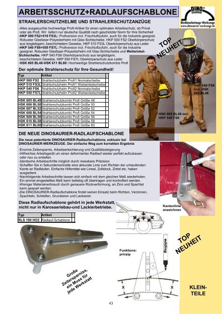 DINOSAURIER WERKSTATTPROGRAMM 2011 GRUNDKATALOG