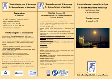 V Jornadas Internacionais de Neonatologia XLII Jornadas ...