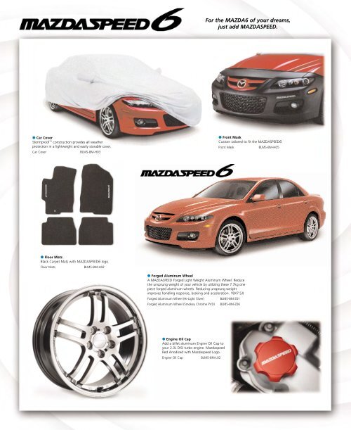 performance accessories - Mazdaspeed Motorsports Development