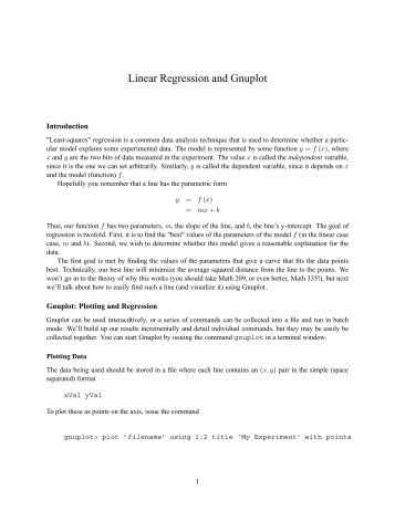 Linear Regression and Gnuplot